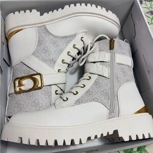 Guess White Textured Sole